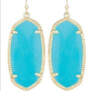 Turquoise & Gold Kendra Scott Earrings